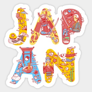 Japanese Culture Celebration Sticker